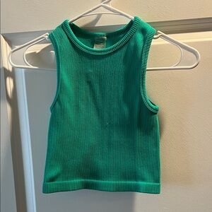 Women's Teal Ribbed Tank Top